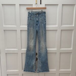 Free People Light Blue Wide Leg Jeans